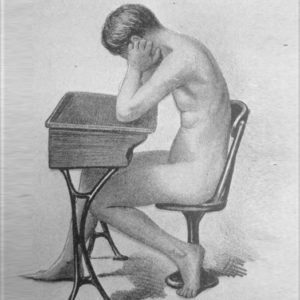 Photo from the book The Posture of School Children, 1913. School desks were thought to cause a wide range of health problems in children.